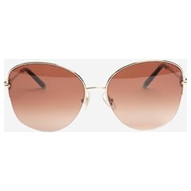 Goldene quadratische Sonnenbrillen - Tiffany & Co