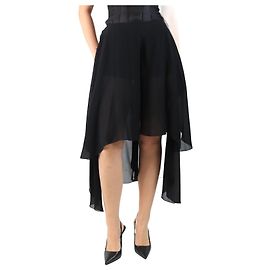 Chloé Culottes de gasa de seda negra - talla UK 8
