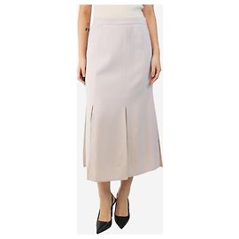 Max Mara Falda midi neutra - talla UK 14