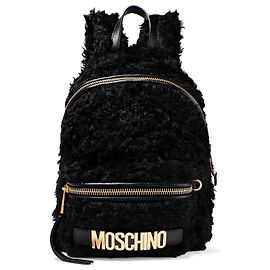 Zaino in misto mohair con logo fuzzy MOSCHINO