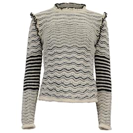 Gestreifter Strickpullover Shirin von Ulla Johnson aus mehrfarbigem Baumwollgarn