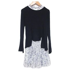 Autre Marque Snidel Asym Knit Combo 2way Dress