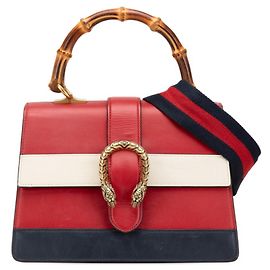 Borsa Gucci Bamboo Dionysus in pelle rossa