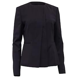 Hugo Boss Jadela Asymmetrical Blazer in Black Virgin Wool 