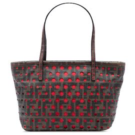 Fendi Braun Kleine Perforierte Zucca Spalmati Roll Tote