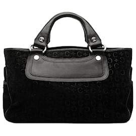 Celine Schwarze C Macadam Wildleder Boogie-Handtasche - Céline