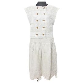 Autre Marque Vestido de lino bordado Sally Scott