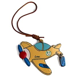 Charm Leather Plane Yellow - Autre Marque