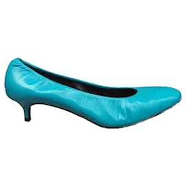 Décolleté Pierre Hardy in pelle turchese con tacco 4,5 cm