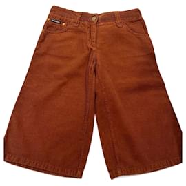 Dolce & Gabbana Velvet Bermuda Shorts Brown