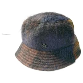 MAISON MICHEL Cappello tartan invernale Vesper nuovo con etichetta T58 TAGLIA M - Maison Michel