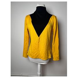 Vintage Dior Rollkragenpullover schwarz-gelb M