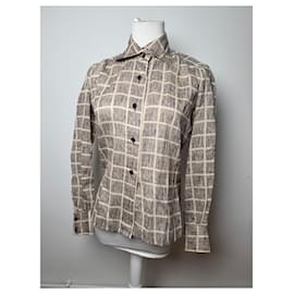 Camisa de cuadros vintage Dior Negro Blanco M