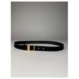 Vintage Dior Monogramm Gürtel Schwarz