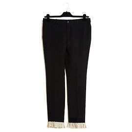 Gucci 2016 Seiden-Woll-Crepe-Rüschhosen FR40 IT44 US29