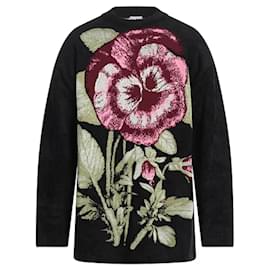 Kenzo Sweatshirt Blumenmuster Schwarz