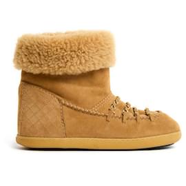Stivaletti Chanel Coco Neige EU39 Suede Foderati Stivali Classici con Catena UK6 US8.5