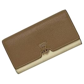 Cartera larga de cuero Burberry