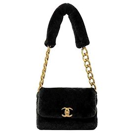 Sac à épaule matelassé noir Chanel