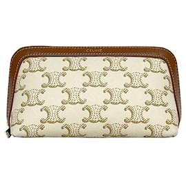 Pochette Mini Céline Triomphe Marrón Blanco