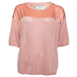 Rosa T-Shirt mit Lurex von By Malene Birger