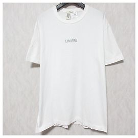Autre Marque Camiseta de algodón con estampado de logo LIMI fuego