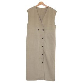 Autre Marque Leinenähnliches Gilet-Kleid Fredy Emue