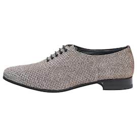 Saint Laurent Scarpe stringate dorate glitterate - taglia EU 38,5