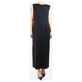 Autre Marque Schwarzes ärmelloses Woll-Midi-Kleid - Größe UK 12