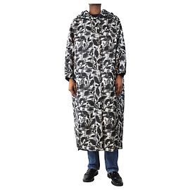 Prada Black and white Re-Nylon printed raincoat - size UK 4