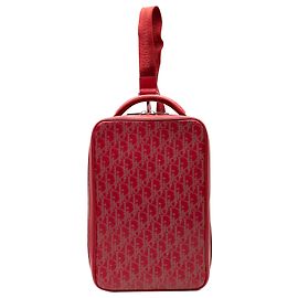 Custodia per scarpe Galaxy World Tour in pelle di vitello perforata Dior Oblique Rossa