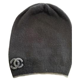 Chanel Kaschmir Mütze schwarz