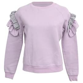 Stella McCartney Sweatshirt mit Rüsche aus pastelllila Baumwolle - Stella Mc Cartney