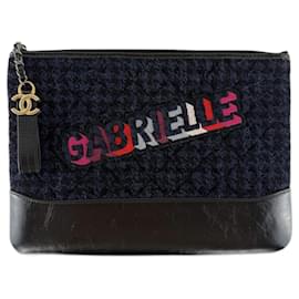 Chanel Gabrielle Clutch aus Tweed und Kalbsleder