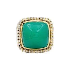 FRED Ring, "PAIN DE SUCRE", 750/000 Roségold, Chrysopras, Diamanten. - Fred