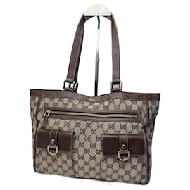 Borsa a mano vintage Gucci monogramma beige e marrone