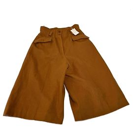 Shorts de lã vintage Dior laranja marrom 38/M