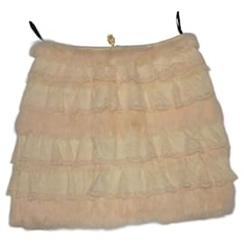 MANOUSH fur and lace skirt - Manoush