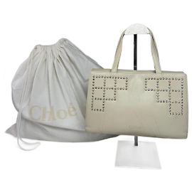 Chloé Borsa in pelle vintage Chloe grigia e bianca