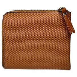 Autre Marque Tarjetero de cuero vintage Commes Des Garçons naranja y marrón