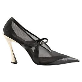 Thierry Mugler Tacones de cuero negros