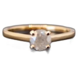 Autre Marque Französischer Solitärring GIA 0,59 ct. mit natürlichem rundem Brillanten