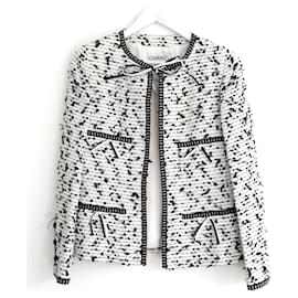 Chanel Cruise 1995 95C Schwarz & Weiß Fantasie Tweed Jacke