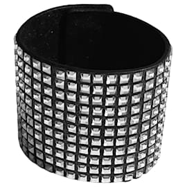 Bracciale in cristallo e pelle Balmain