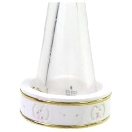 Anillo Icon de GUCCI en oro blanco de 18K y cerámica - Gucci
