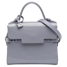 Borsa Tempete Micro in vernice viola di Delvaux