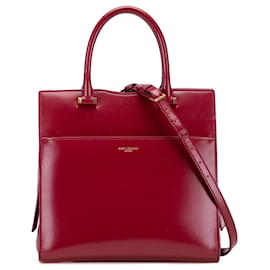 Kleine rote Leder Uptown-Handtasche von Saint Laurent