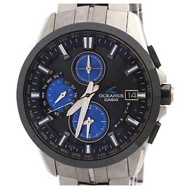 Relógio solar de titânio Casio Oceanus Manta 10º aniversário