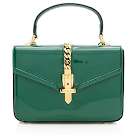 Mini-Top-Handle-Tasche Sylvie 1969 aus Lackleder von Gucci