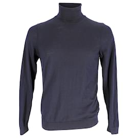 Boss Rollkragenpullover aus marineblauer Wolle - Hugo Boss
